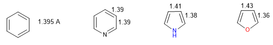 distancias enlace aromaticidad heterociclos