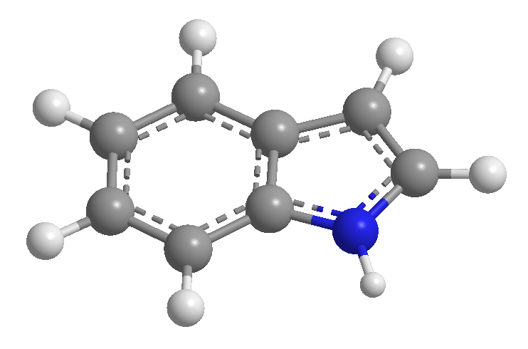 Indol-Molekülmodell