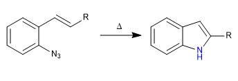 indole synthesis via nitrene