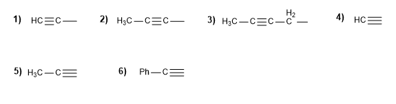 alkyne radical nomenclature