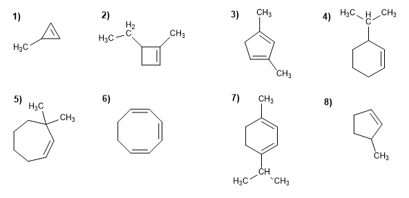 cyclic alkenes nomenclature