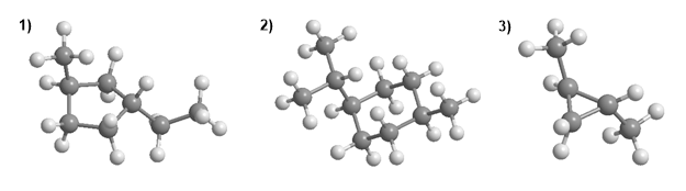 nomenclatura de moléculas de cicloalcanos