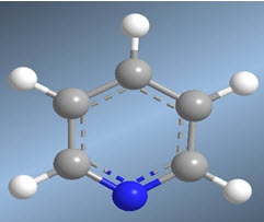 molecular-model-pyridine