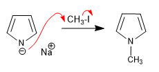 Alkylierung Pyrroliumanion 1