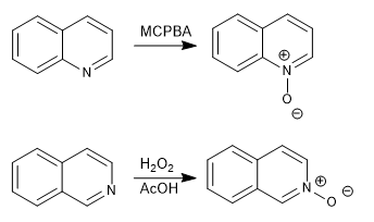 formação n óxidos de quinolina