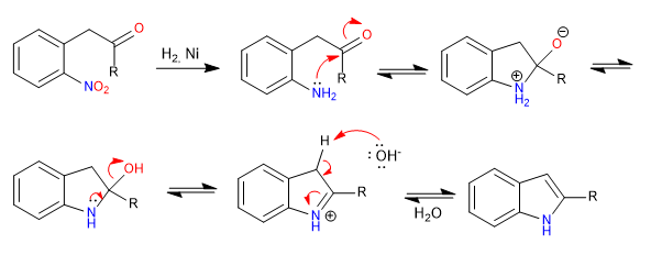 mecanismo de síntese de indol