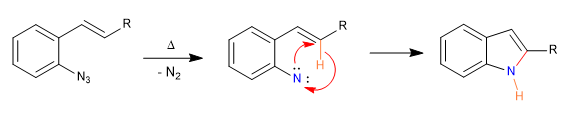 síntese de indol via mecanismo de nitreno