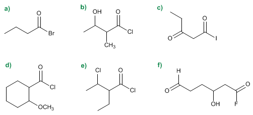 alkanoyl halide nomenclature