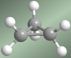 Molecular model of cyclopropane