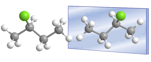 Imagen especular del 2-clorobutano