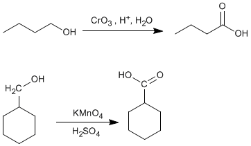 Preparation of carboxylic acids by oxidation of alcohols